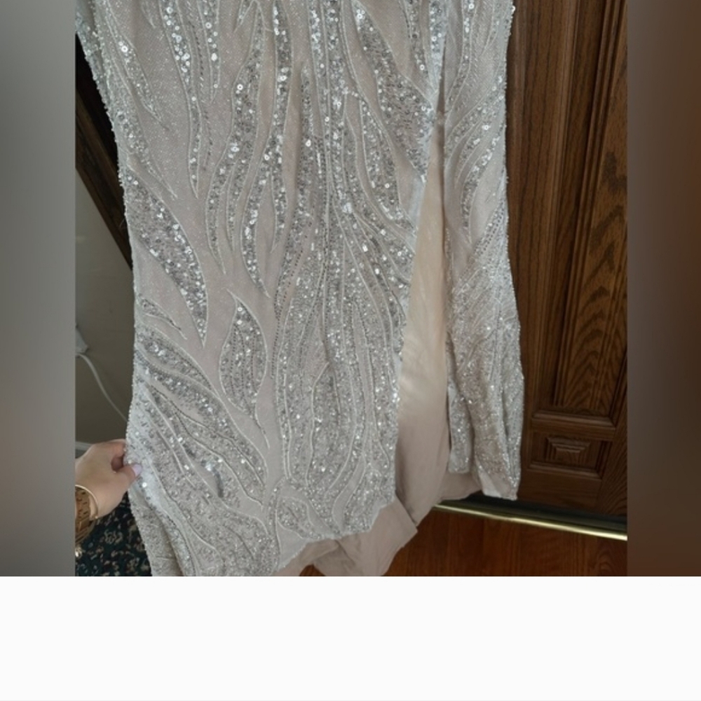 PORTIA AND SCARLETT Ivory Embellished Gown PS22017 w/Detachable Skirt - Size 12 - Picture 5 of 9